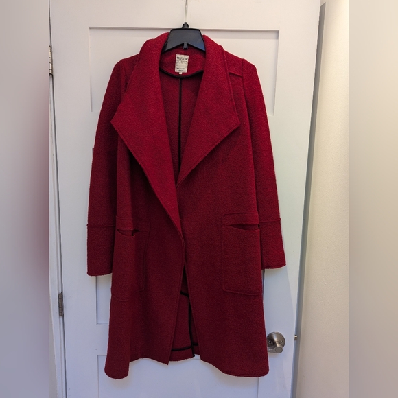 Zara Trafaluc Outwear Collection Red, Wool 53% - Picture 6 of 7